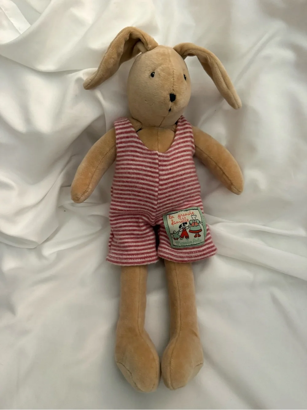 Like New Moulin Roty La Grande Famille Sylvain the Rabbit Plush